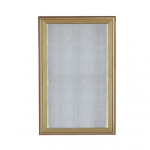 Aarco LOWFC3624LB 24 Inch Bulletin Board Enclosed Lockable Aluminum Frame with LED Lighting