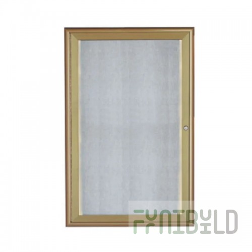 Aarco LOWFC3624LB 24 Inch Bulletin Board Enclosed Lockable Aluminum Frame with LED Lighting