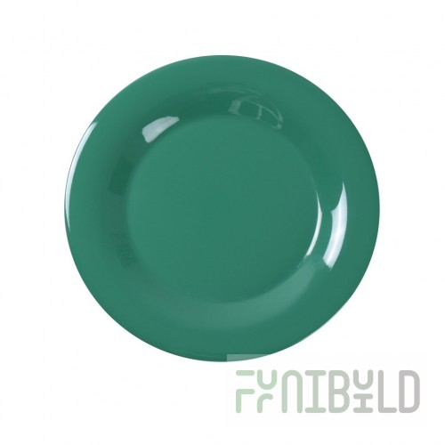 Yanco MS-006GR 6-1/2 Inch Diameter Round Plate NSF Dishwasher Safe Green Melamine