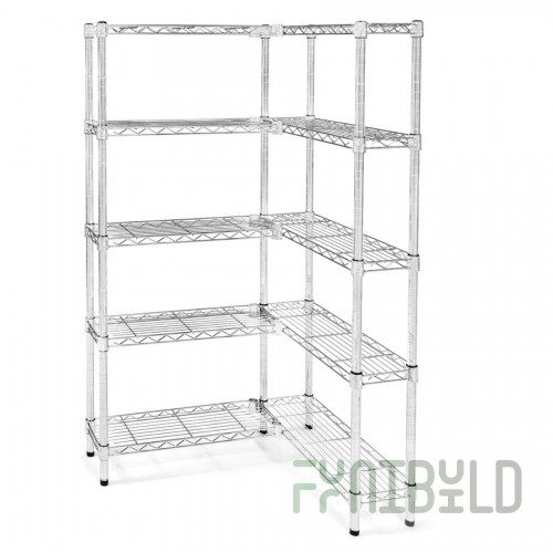 Eagle 2436C63-5 36 Inch 5-tier Wire Shelving Unit Chrome Finish with QuadTruss Design