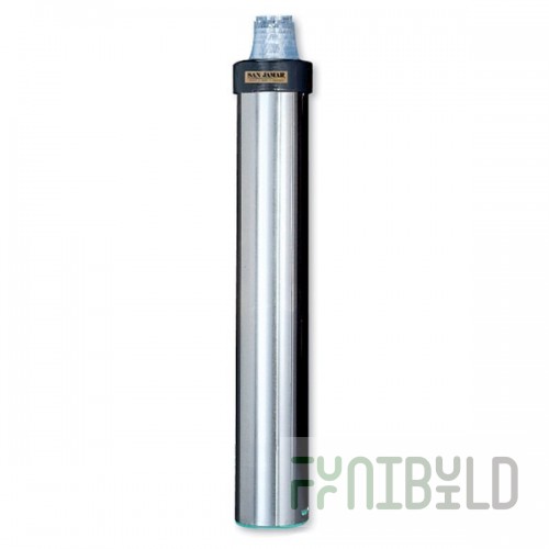 San Jamar C3200EV Stainless Steel Surface Mount Vertical 6 - 10 oz. Elevator Cup Dispenser