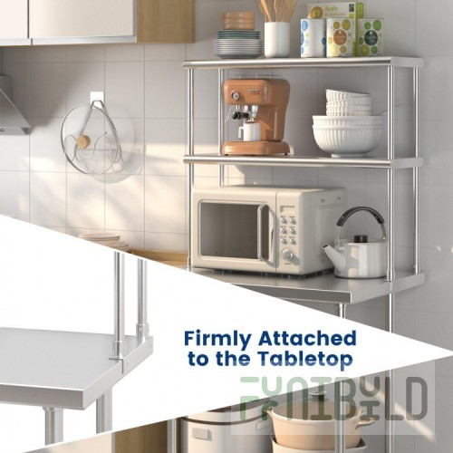 SPG International TSS-18-10 Universal Stainless Single Overshelf 10
