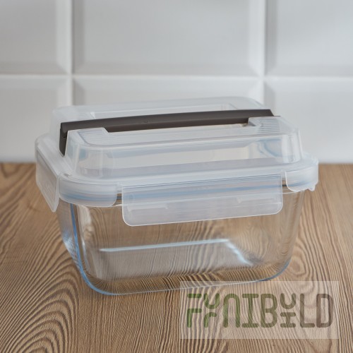 Container 2 l, D=191x129 in, with seal, bottom D=109x170 in, h=120 in, with handle