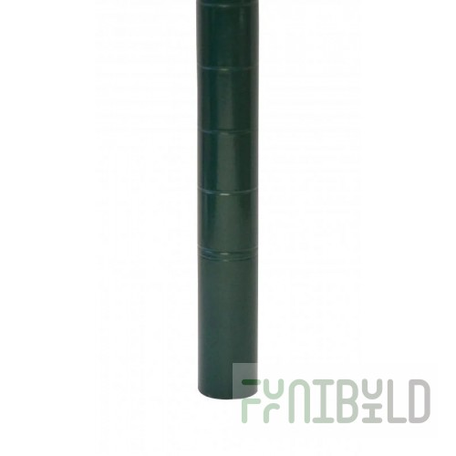 Omcan 31372 72 Inch Epoxy Post Green Mobile Stationary Support