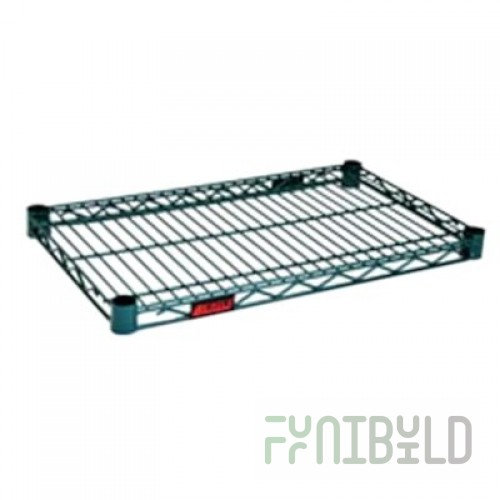 Eagle A4-74-2448VG 48 Inch Add-On Shelving Unit Wire Green Epoxy 4-tier with S Hooks