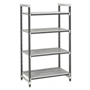 Cambro EXU244264V4480 42 Inch 4 Tier Camshelving Elements XTRA Stationary Unit Gray
