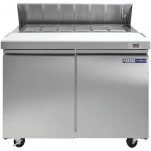 Hubert 69K-770 Kratos® Commercial Sandwich/Salad Prep Table 12 Pan Capacity (2) Adjustable Epoxy Coated Steel Shelves