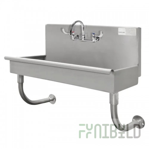 Advance Tabco 19-18-48-ADA-F 48 Inch Multiwash Hand Sink Stainless Steel with 2 Faucets