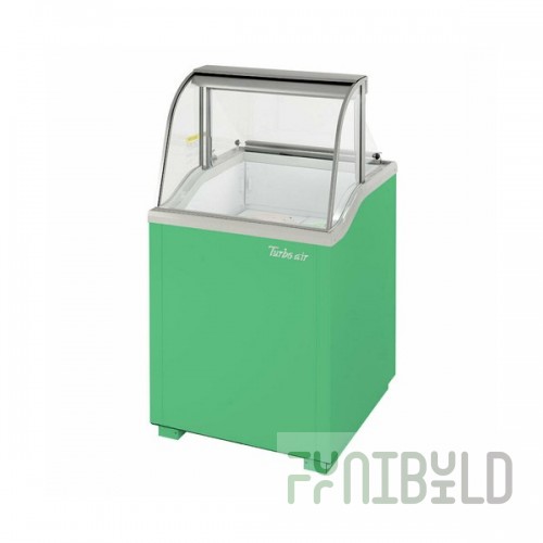 Turbo Air TIDC-26G-N 26 Inch Ice Cream Dipping Cabinet with 4 Tubs Green