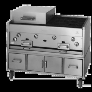 Jade Range ESKC-60 60 Inch Enclosed Equipment Stand with Drawers for broilers