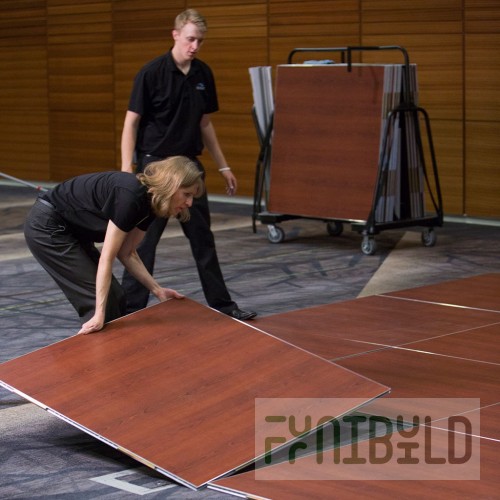 Forbes Industries 3215MTK1 12 to 21 Inch Portable Dance Floor Set Waterproof Vinyl