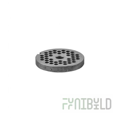 Alfa 5 3/16 HBLS Chopper Plate 3/16 Inch Hole Size with Hubless Design Carbon Steel