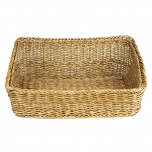 BauscherHepp 937950 9-1/10 Inch Rectangular Plastic Basket Light Brown BauscherHepp 937950 9-1/10 Inch Rectangular Plastic Basket Light Brown