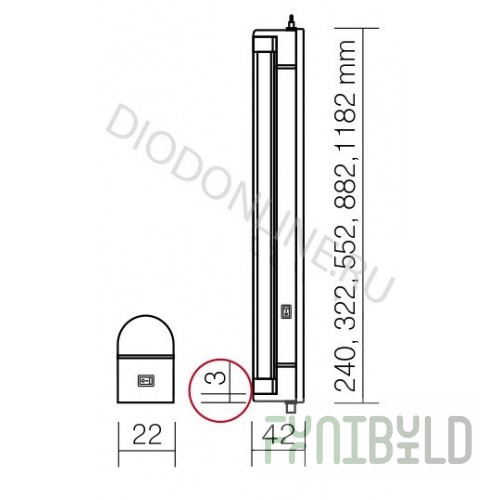 Lamp ALN(TNL), 21 W, 882 in without network cord.