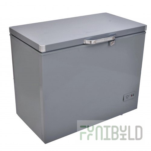 Chest freezer V=226l, MLG-250 -18...-25, 804x604x815mm, grey, bent glass lid (2 baskets)