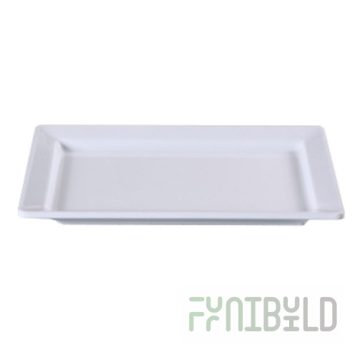 Yanco RM-312 12-1/2 Inch Oblong Deep Plate Melamine White - 4 Dozen Cases