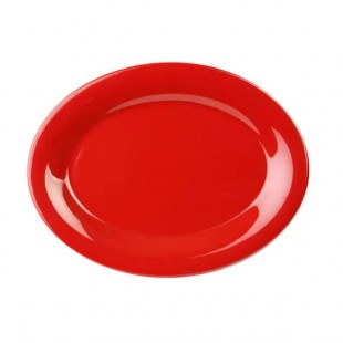 Thunder Group CR212PR 12 Inch Melamine Platter Break-Resistant Red
