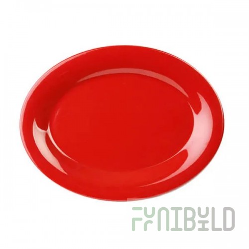 Thunder Group CR212PR 12 Inch Melamine Platter Break-Resistant Red