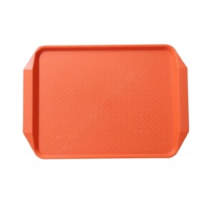 Yanco FT-803RD 17 Inch Rectangular Serving Tray with Handle Melamine Red