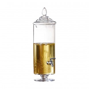 Fifth Avenue Crystal Provence 1.05 Gallon Glass Beverage Dispenser by Jay Companies