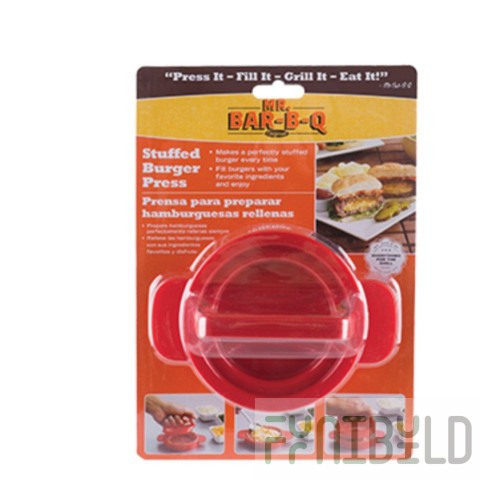 Chef Master 40232SBY Handheld Stuffed Burger Press Plastic Round