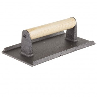 Tablecraft 3033 8-1/4 Inch Cast Iron Steak Weight with Wood Handle Hand Wash Only