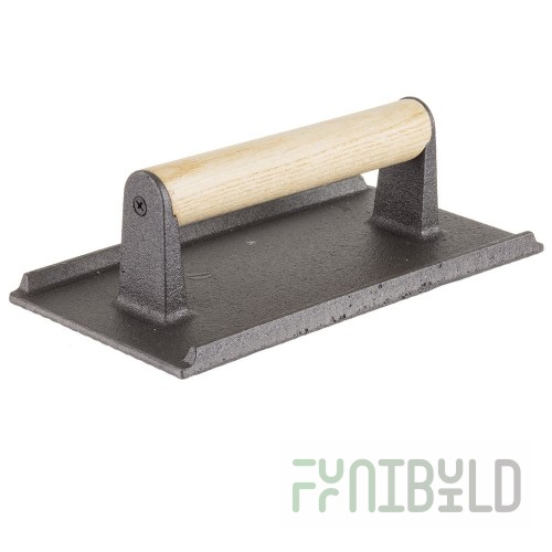 Tablecraft 3033 8-1/4 Inch Cast Iron Steak Weight with Wood Handle Hand Wash Only