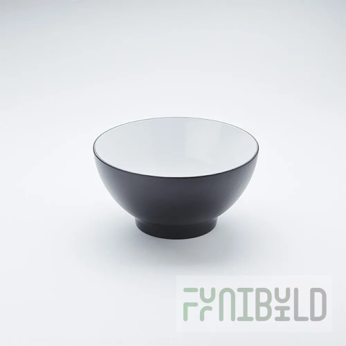 American Metalcraft NB85 85 Oz. Bowl Round Melamine Black/White