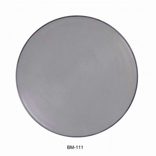 Yanco BM-111 11-1/2 Inch Diameter Two-Tone Round Plate Melamine
