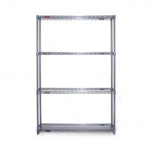 Eagle 1848V63 48 Inch 4-tier Shelving Unit Wire Epoxy Coated Gray