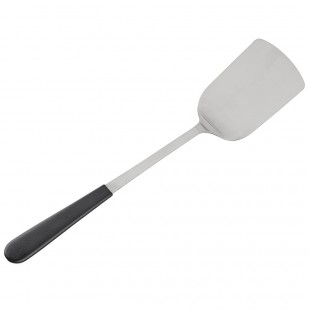 Tablecraft AM3313BK 14 Inch Antimicrobial Turner Solid Stainless Steel Black Handle