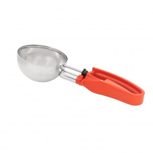 Vollrath 47388 8 Oz Disher Squeeze Handle Stainless Steel Orange Handle
