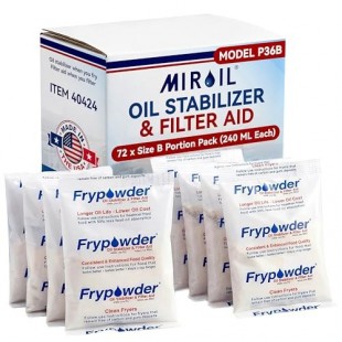 MirOil USA P36B-404244 Dual Function Oil Stabilizer & Filter Aid Large Carton Of 72 B-size Portion Packs