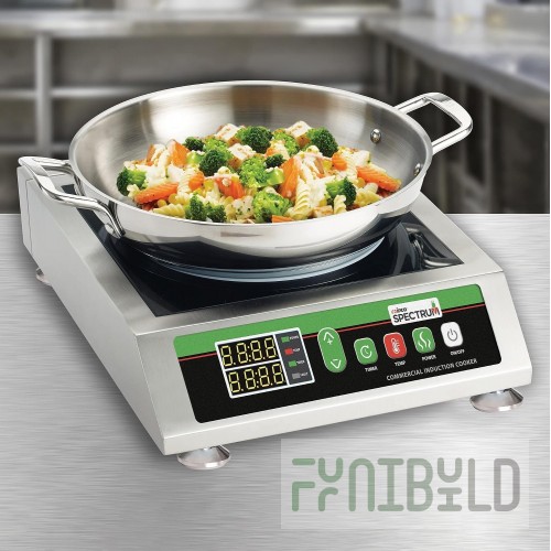 Winco EIDS-34 12 Inch Induction Cooker Electric Ceramic Glass Surface with Digital Controls