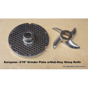 Optional #12 3/16 Inch Stay Sharp Grinder Plate for 12TIN-C/EPAN and 4812 Meat Chopper/Grinder Model, Hobart 12PLT-3/16S