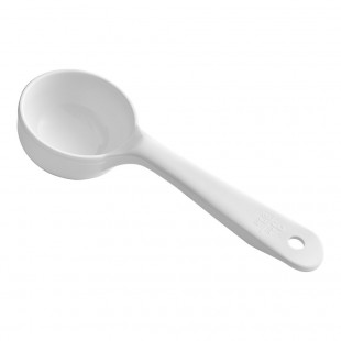 Carlisle 492602 3 Oz Solid Portion Spoon Acetal Short Handle White