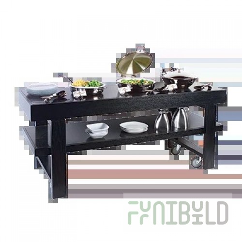 Spring USA CONTEMPORARY TABLE 88 Inch SmartStone Induction Hot Food Serving Counter 4 Burners