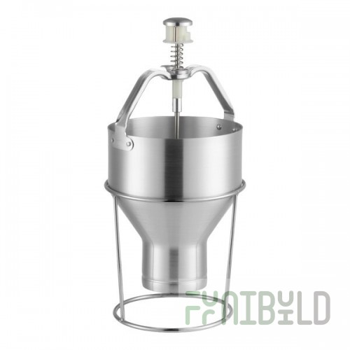 Choice 88 oz. Aluminum Pancake / Waffle Batter Dispenser with Stand