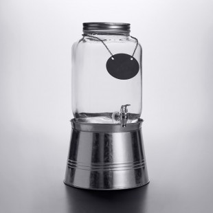 Acopa 2 Gallon Mason Jar Glass Beverage Dispenser