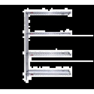 Eagle A4-74-2136VG 36 Inch Add-On Shelving Unit 4 Tier Wire Epoxy Green