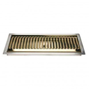 Micro Matic DP-220DSSPVD 13 Inch Drip Tray Trough Drop-in Stainless Steel with Brass