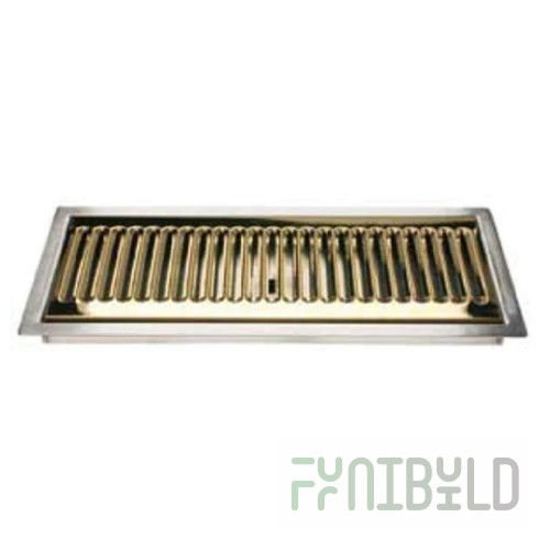 Micro Matic DP-220DSSPVD 13 Inch Drip Tray Trough Drop-in Stainless Steel with Brass