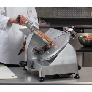 Omcan 41711 21 Inch Manual Gravity Feed Meat Slicer with 10 Inch Knife