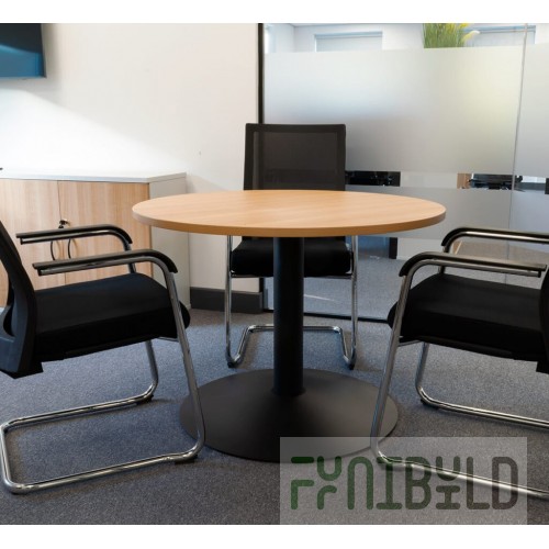Forbes Industries PLYHP24RDMXEIC-TBL-WB 24 Inch Round Cafe Table with Trumpet Bases