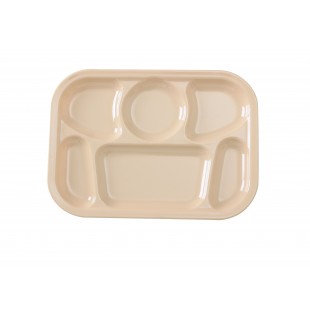Yanco NS-803T 13 Inch Tan Heavy Weight Melamine Compartment Platter