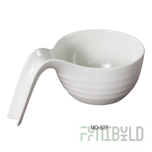 Yanco MD-307 40 Oz Round Bowl with Handle Melamine White 6-1/2 Inch
