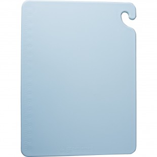 Carlisle CB121812BL 18 Inch Blue Cutting Board with Food Safety Hook Co-polymer