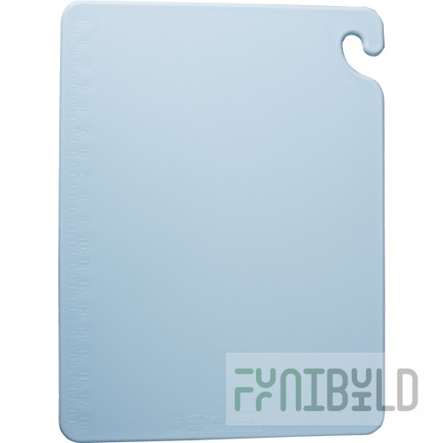 Carlisle CB121812BL 18 Inch Blue Cutting Board with Food Safety Hook Co-polymer