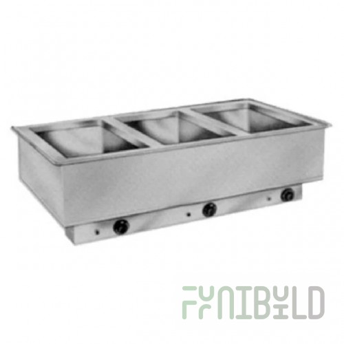 Atlas Metal WIH-1 16 Inch Electric Hot Food Drop-In Well Unit with Thermostatic Controls
