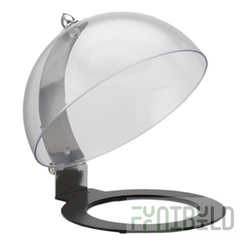 GET Enterprises 8175020 15-3/4 Inch Round Dome Cover hinged plastic with stainless steel knob